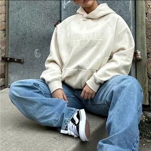 Essentials Fear of God Cream Beige Hoodie